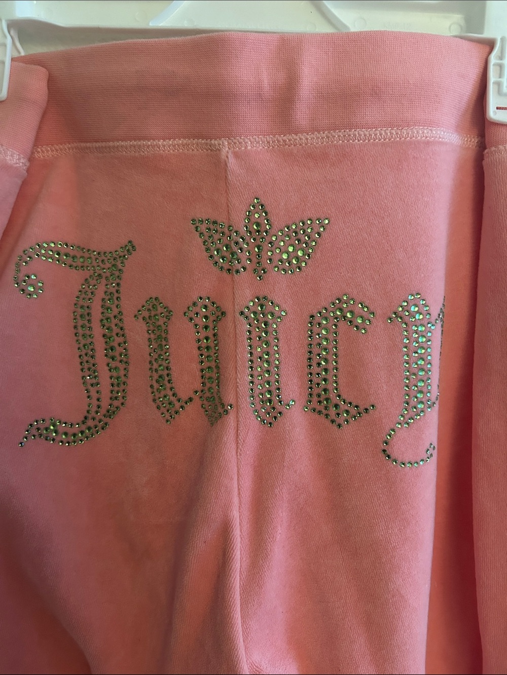 Juicy Couture Coral Pink Velour Zip Hoodie Two-Piece Set - Picture 8 of 8